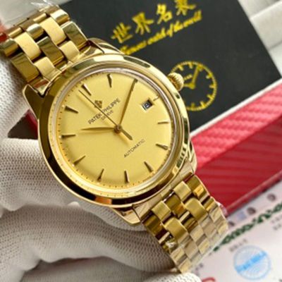 TW Factory PATEK PHILIPPE Calatrava Yellow Gold Replica Watch
